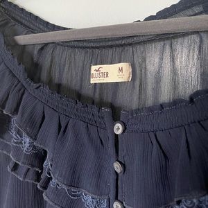 Hollister Navy Blouse